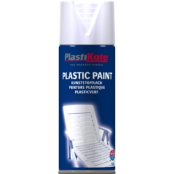 PlastiKote Plastic Spray Paint - 400ml White Gloss - STX-656900 
