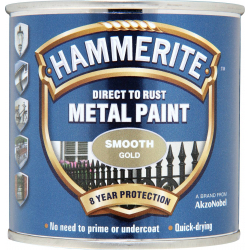 Hammerite Metal Paint Smooth 250ml - Gold - STX-662558 