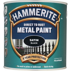 Hammerite Metal Paint Satin 2.5L - Black - STX-662903 