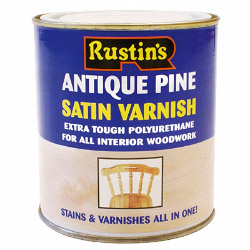 Rustins Polyurethane Satin Varnish 500ml - Antique Pine - STX-683210 