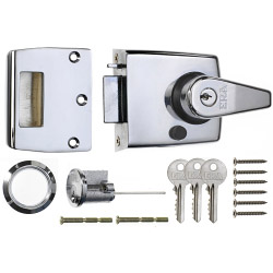 ERA Double Locking Nightlatch 60mm - Finish - Grey Body - Brass Cylinder - STX-687550 