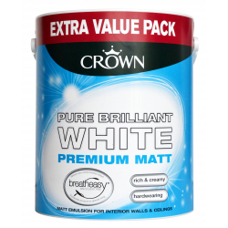 Crown Matt Emulsion 3L - Pure Brilliant White - STX-688403 