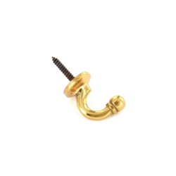 Securit Brass Tieback Hooks Ball End (2) - XL - STX-698940 