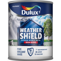 Dulux Weathershield Exterior Quick Dry Gloss 750ml - Pure Brilliant White - STX-712237 