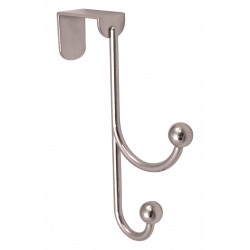 Headbourne 2 Polished Chrome Ball Hooks Over The Door Hanger - 20 x 155mm - STX-717936 