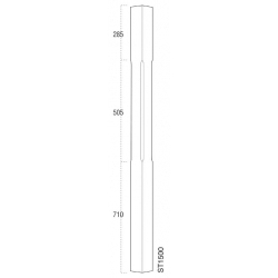 Cheshire Mouldings Stop Chamfered Newel Pine - STX-724359 