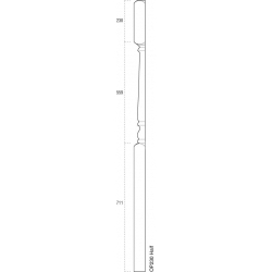 Cheshire Mouldings Newel Half Pine - 230mm - STX-724421 