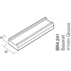 Cheshire Mouldings Oak Baserail - 2.4m x 41mm - STX-725429 