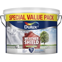 Dulux Weathershield Smooth Masonry Paint 7.5L - Pure Brilliant White - STX-726852 