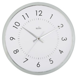 Acctim Yoko Wall Clock White - Chrome - STX-738712 
