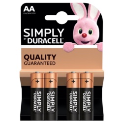 Duracell Simply Batteries Pack 4 - AA - STX-740700 