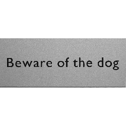 House Nameplate Co Metal Effect Beware - 5x15cm - STX-742582 