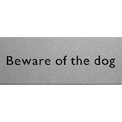 House Nameplate Co Metal Effect Beware - 5x15cm - STX-742582 