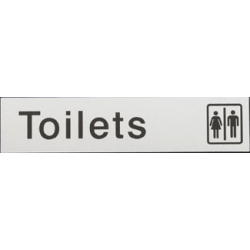 House Nameplate Co Metal Effect Toilet - 5x22.5cm - STX-743160 