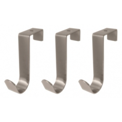 Headbourne 3 Polished Chrome Over The Door Hooks - 20x85mm - STX-744860 