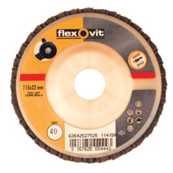 Flexovit Flap Discs 115mm - Coarse - STX-749288 