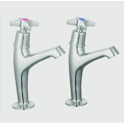 SupaPlumb Cross Head Sink Taps - H - 164mm D - 119mm Diameter - 44mm - STX-760633 