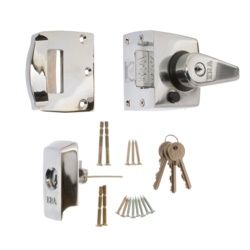 ERA BS High Security Nightlatch 40mm - Finish - Polished Chrome Body - Chrome Cylinder - STX-796851 