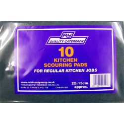 Caterpack 10 Green Kitchen Scouring Pads 23x15 - Green - STX-810052 