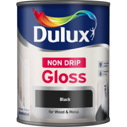 Dulux Non Drip Gloss 750ml - Black - STX-810994 