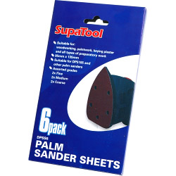SupaTool Palm Sander Sheets - 6 Piece - STX-812772 