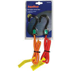 SupaTool Bungee Cord Set with Plastic Hooks - 900mm x 8mm - STX-814147 