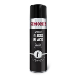 Simoniz Spray Paint - Gloss Black (Aerosol) - 500ml - STX-827295 