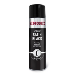 Simoniz Spray Paint - Satin Matt Black (Aerosol) - 500ml - STX-827300 