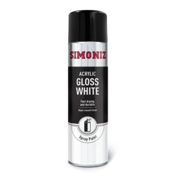 Simoniz Spray Paint - Gloss White (Aerosol) - 500ml - STX-827322 