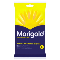 Marigold Kitchen Gloves - Large - STX-847357 