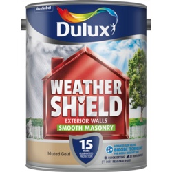 Dulux Weathershield Smooth Masonry Paint 5L - Muted Gold - STX-854312 
