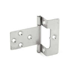 Securit Flush Hinges 5/8" Cranked Zinc Plated (Pair) - 50mm - STX-857655 