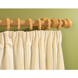 Woodside Wooden Curtain Pole Beech Effect - 300cm, 28mm diameter - STX-866588 
