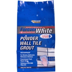 Everbuild Forever White Powder Wall Tile Grout 1.2kg - Artic White - STX-875396 