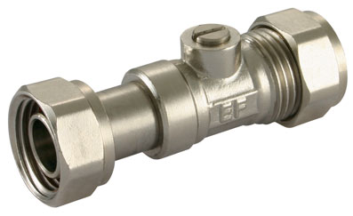 Straight Service Valve 15mm X 1/2" - SVS-15-12