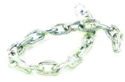 Padlock chain clear PVC sleeve 6 x 600mm - B1250