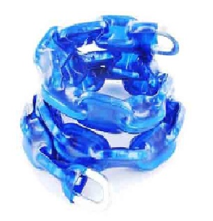 Square link blue thermowrap sheath chain 8 x 800mm - B1285