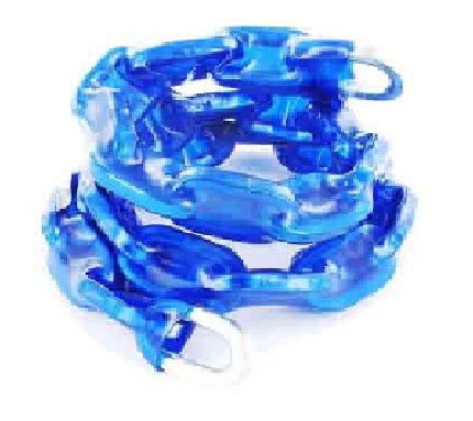 Square link blue thermowrap sleeve chain 8 x 1000mm - B1286