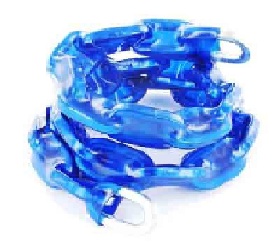 Square link blue thermowrap sheath chain 8 x 1200mm - B1287