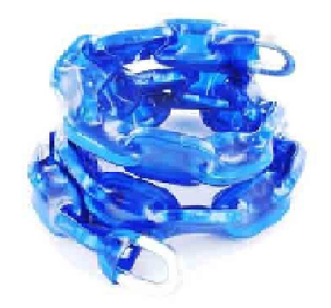 Square link blue thermowrap sheath chain 8 x 1500mm - B1288