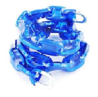 Square link blue thermowrap sleeve chain 10 x 1500mm - B1292