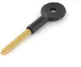 Security bolt key Brass/Black - S1064
