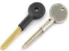 Security bolt key brass/black - S1064
