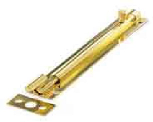 Brass necked bolt 1" wide 75mm - S1527