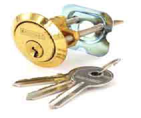Polished Brass spare cylinder 3 keys Universal - S1750