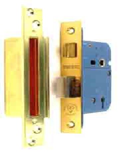 5 lever sash lock BS3621 Brass 75mm - S1792