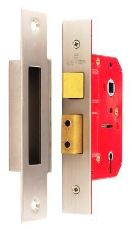 5 lever sash lock Nickel plated 63mm - S1802