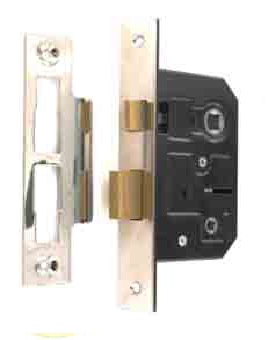 Bathroom lock Nickel plated 63mm - S1836