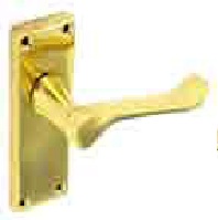 Victorian scroll latch handles 105mm - S2205