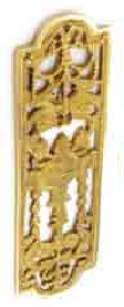 Brass fancy finger plate 225mm - S2244